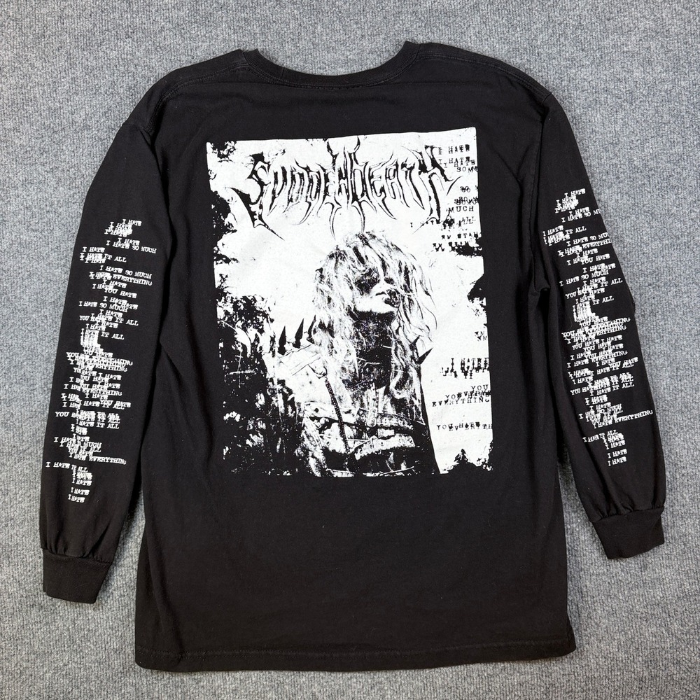 Svdden Death T Shirt Mens L Black Long Sleeve EDM Dubstep Rave Merch I Hate